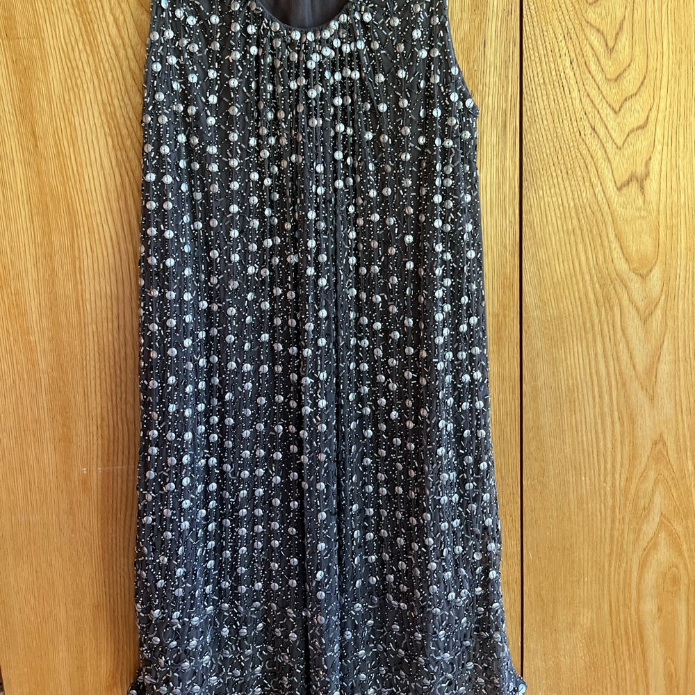 Gray beaded party dress